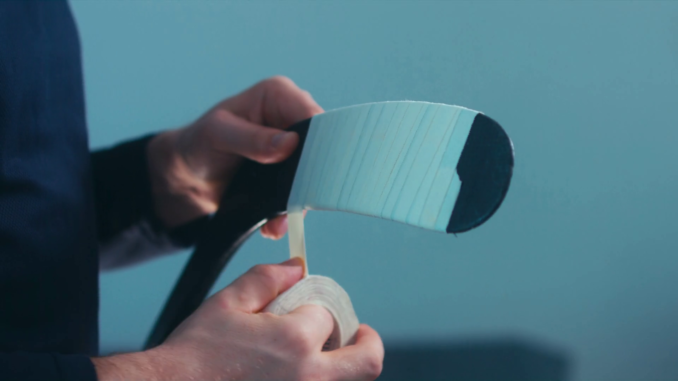 Taping a stick